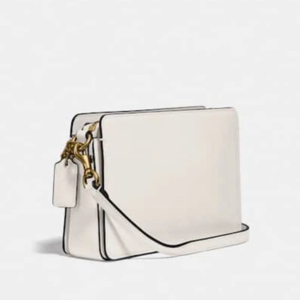 NWT Coach Signature Chain Crossbody Bag in Chalk/Brass - Picture 3 of 15